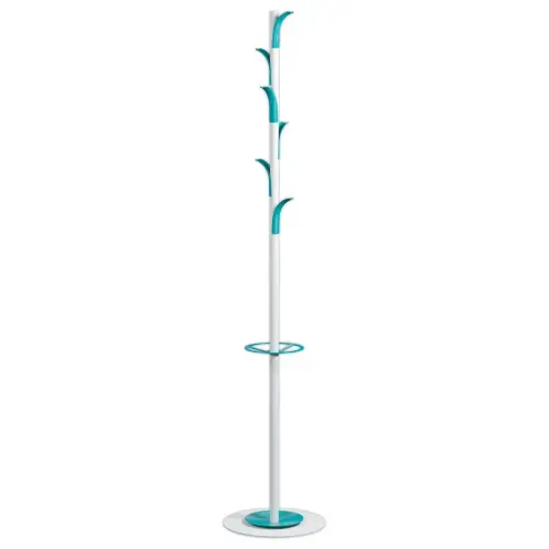 Kapstok 6 haken - wit/blauw