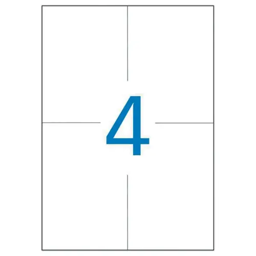 100 Vellen 4 100% gerecycleerde signalisatie etiketten 105x148,5 mm