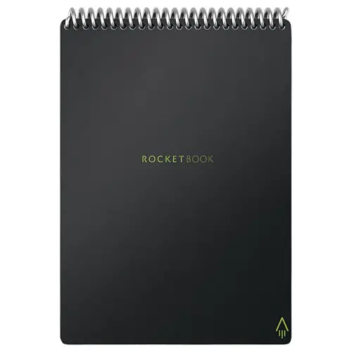 Met het internet verbonden en oneindig herbruikbare notitieblok Rocketbook Flip Letter- A5 - Zwart - 32 pagina's - ROCKETBOOK