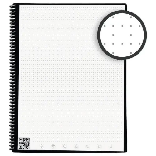 Met het internet verbonden en oneindig herbruikbare notitieblok Rocketbook Core Letter - A4 - Zwart - 32 pagina's - ROCKETBOOK