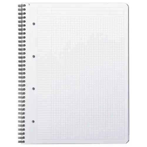 Rhodia notitieboek van gerecycled polypropyleen 160 pagina's A4+ 5x5. Zwart