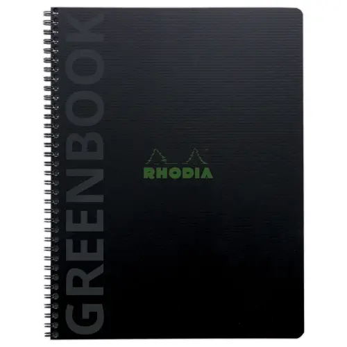 Rhodia notitieboek van gerecycled polypropyleen 160 pagina's A4+ 5x5. Zwart