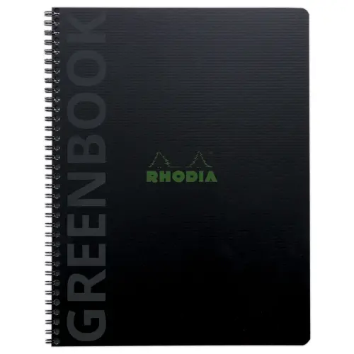 Rhodia notitieboek van gerecycled polypropyleen 160 pagina's A4+ Gelijnd. Zwart