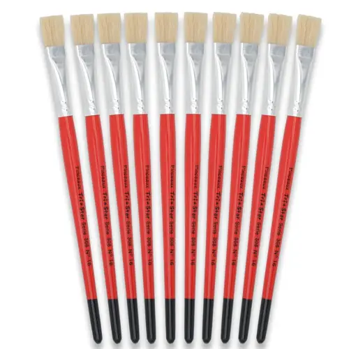 Platte borstel nr. 16 - OZ - van zijde - acryl- en olieverf