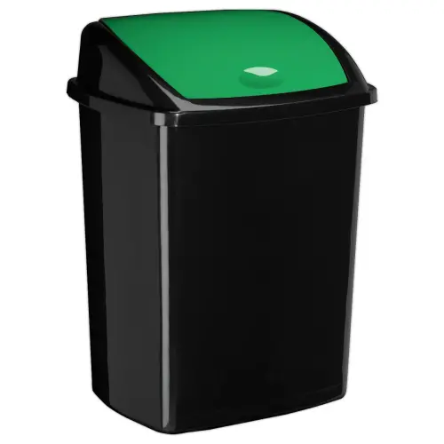 Plastic afvalbak met kanteldeksel 50L groen 