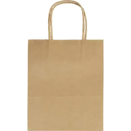 Papieren kraftzak 125 g Folia - 18 x 21 x 8 cm - kraft - set van 20 