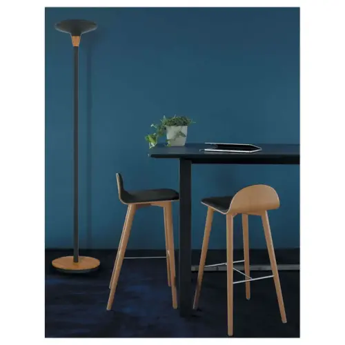 LED staanlamp Baly Bamboo - Zwart - UNILUX
