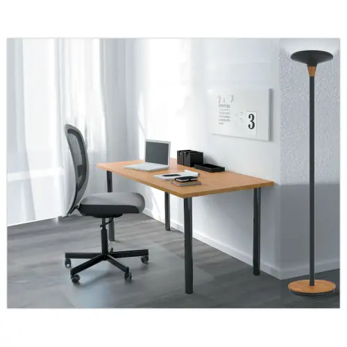 LED staanlamp Baly Bamboo - Zwart - UNILUX