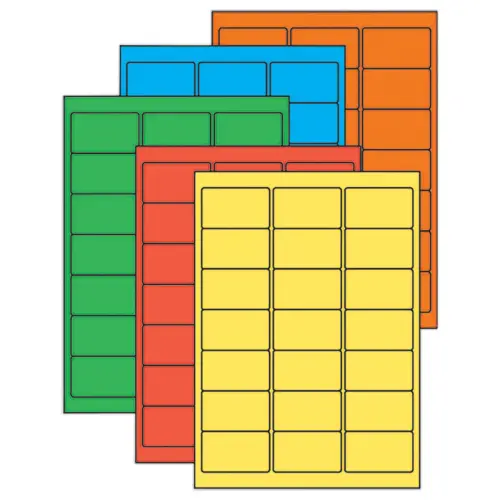 100 Labelsheets L63,5xH38,1 mm 2100 etiketten/ doos, felgroen