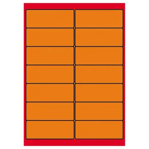 100 Labels L99xH38,1 mm 1400 etiketten/doos, feloranje