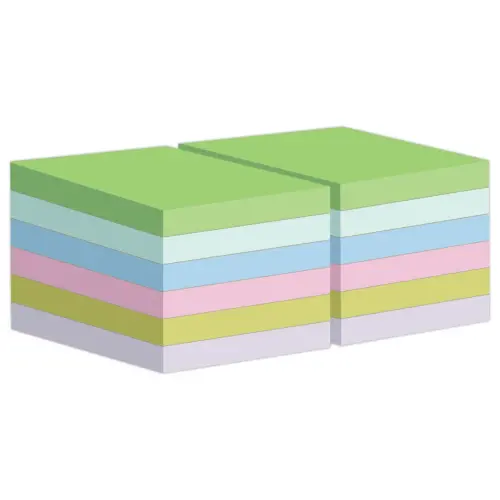 012 POST-IT blokken 4,76 x 4,76 cm - 70 blaadjes - Diverse kleuren