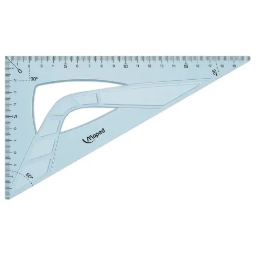 Hoekmeter 60&deg; lange zijde 21 cm - GEOMETRIC, van gerecycled plastic 