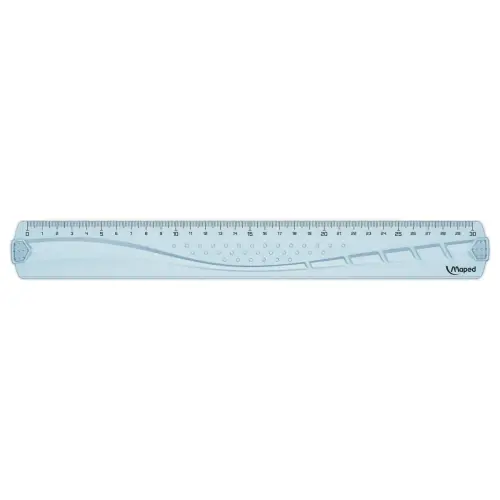 Plat liniaal 30 cm - GEOMETRISCHE, van gerecycled plastic 