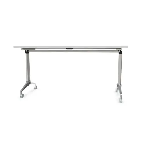 Opvouwbare tafel 150x70 wit/alu gemonteerd