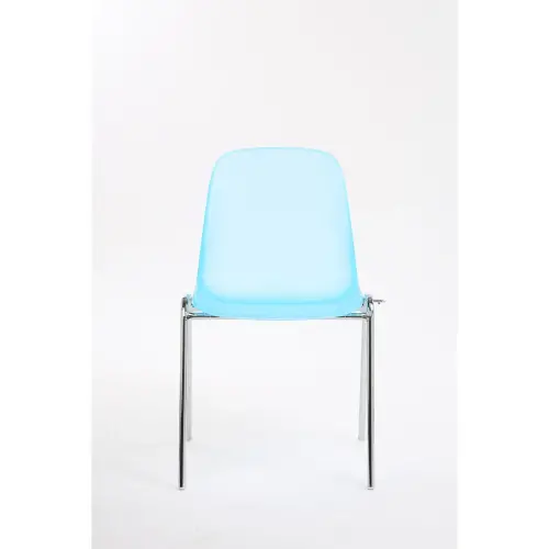 Transparante blauwe Charlotte stoel