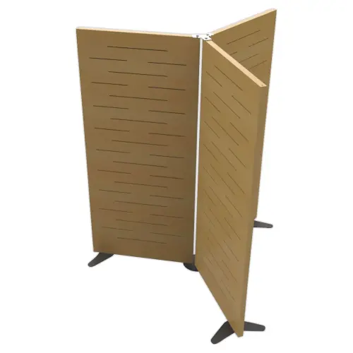 Geluiddichte wand Beuk H180cm gemonteerd 