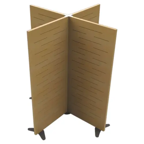 Geluiddichte wand Beuk H180cm gemonteerd 