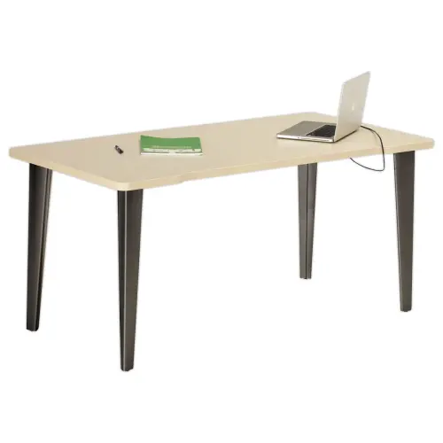 Bureau BORDEAUX 160 x 80 esdoorn - antraciet poten gemonteerd 