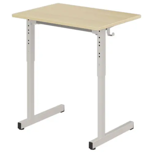 2 Verstelbare GANGE tafels 70x50 cm met grijze poten