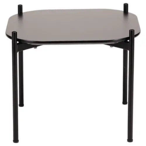 Salontafel MEET 50 x 50 Zwart met zwarte poten
