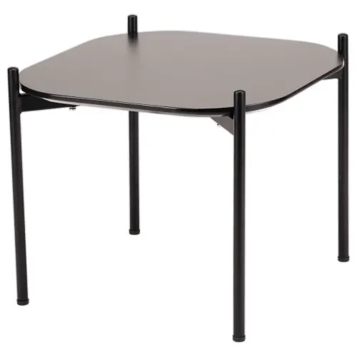 Salontafel MEET 50 x 50 Zwart met zwarte poten