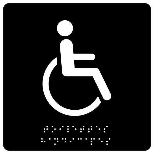 Bordje "Toilet Gehandicapten" in brailleschrift