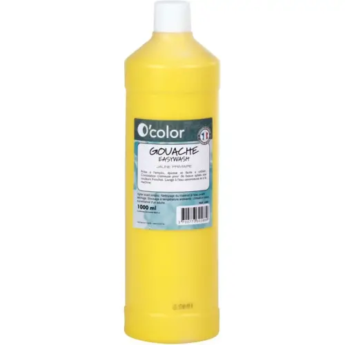 Vloeibare gouache O'COLOR geel - fles 1l 