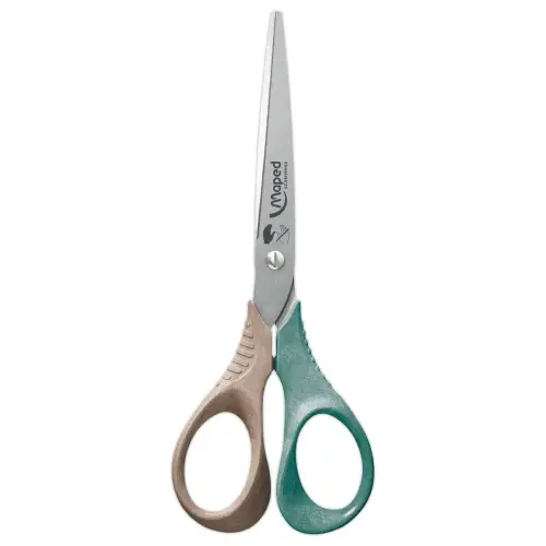 Schaar SHAPE GAUCHER 16cm SMILING PLANET, van FSC®-hout, in blisterverpakking