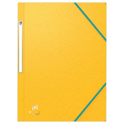 10  Map 3 flappen met elastiek Bicolor Recyc+ formaat A4 - Geel - OXFORD 