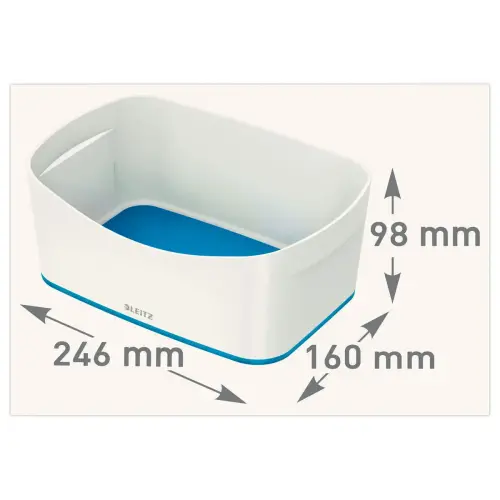Opbergbak mybox klein wit/blauw