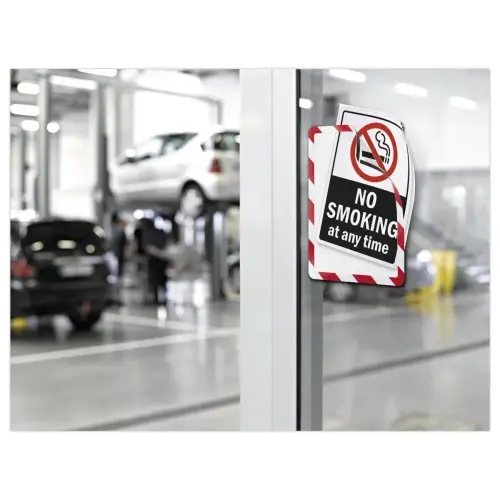 2 Magnetische displayhoezen Security A4 rood/wit DJOIS