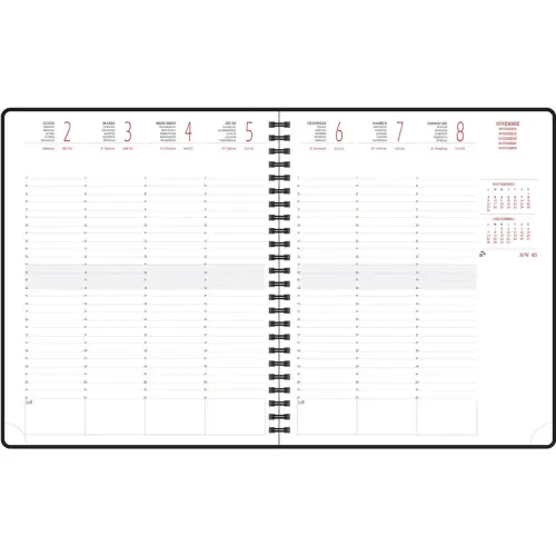 Agenda weekplanner Exacompta Chemin des Marettes - 18,5 x 22,5 cm - Blauw 