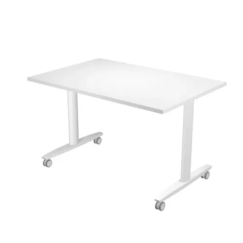 kantelbare tafel op wielen 120x80x74,1 cm wit/wit