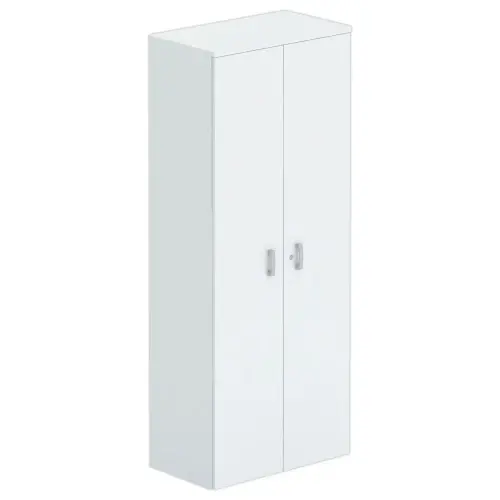 Hoge melamine kast 2 deuren 197x80x42cm grijs