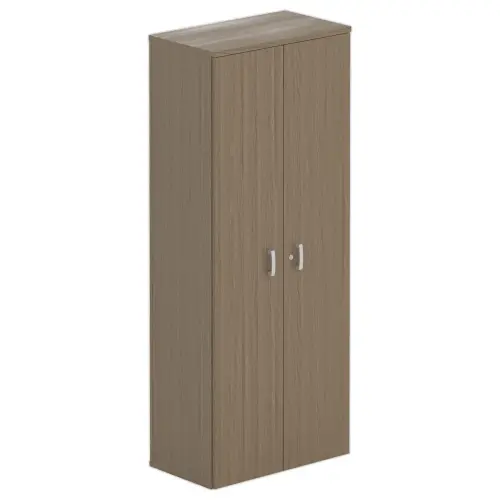 Hoge melamine kast 2 deuren 197x80x42 cm notenhout