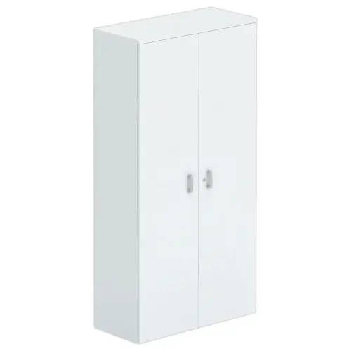 Hoge melamine kast 2 deuren 197x100x42cm grijs