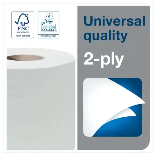 6 rollen zacht standaard toiletpapier TORK 2 lagen