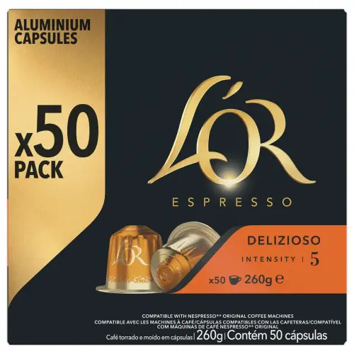 50 koffiecapsules L'OR Espresso Delizioso