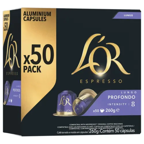 50 koffiecapsules L'OR Espresso Lungo Profondo