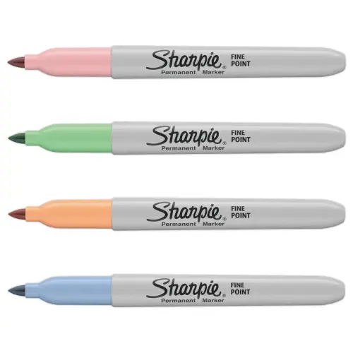 4 Sharpie permanente markers assorti - fijne kegelpunt 0,9 mm