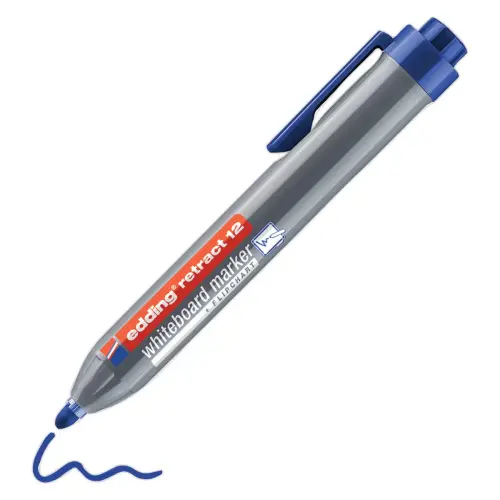Edding retract 12 blauwe marker voor whiteboards