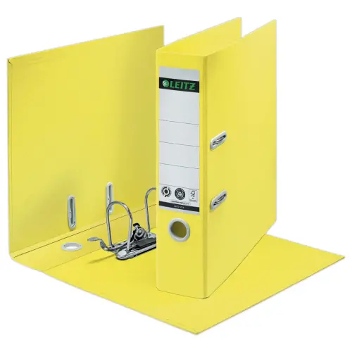 Map met hefboomwerking Gerecycleerd A4 - Rug 8 cm - geel - LEITZ