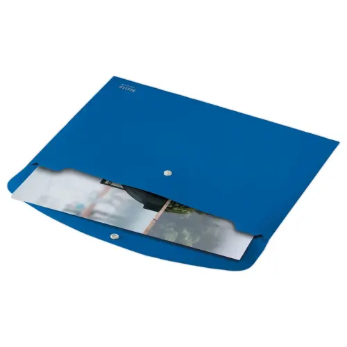 Druksluiter Leitz PP gerecycled A4 blauw
