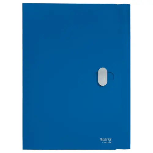 Map LEITZ 3 flappen - gerecycleerd PP - blauw 
