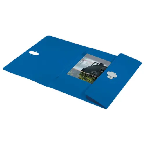 Map LEITZ 3 flappen - gerecycleerd PP - blauw 