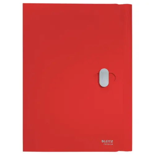 Map LEITZ 3 flappen - gerecycleerd PP - rood 