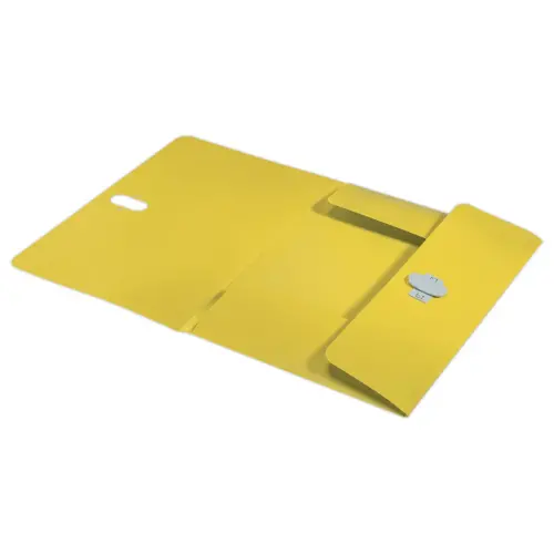 Map LEITZ 3 flappen - gerecycleerd PP - geel