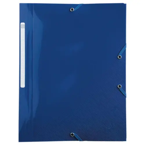 Map met elastiek polypropyleen gerecycleerd BeeBlue - Marineblauw - EXACOMPTA