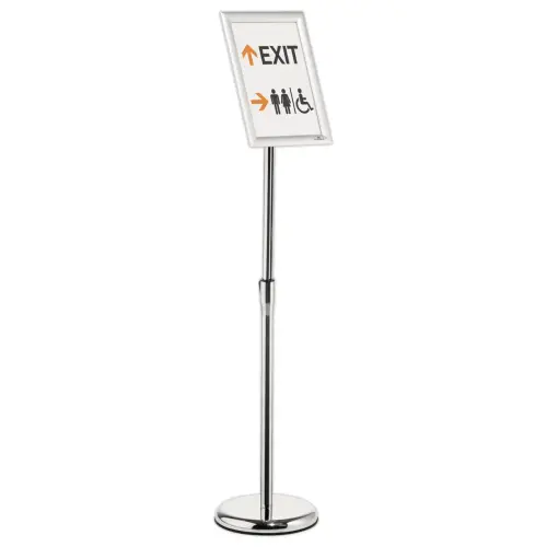 Vloerstandaard met clipbare aluminium frame 
