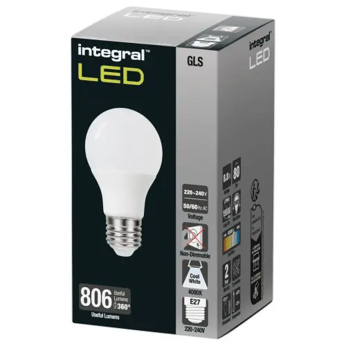 LED GLS-lamp E27 8,8W 806LM 4000K Opale 